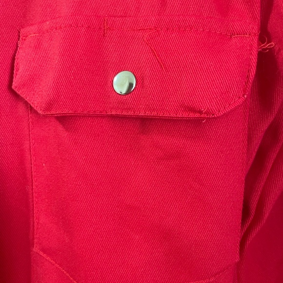 Rare red jumpsuit by Penelope Gazin, designer of Fashion Brand Company. - Picture 9 of 10